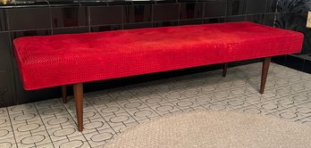 Red Upholstered Bench (MB)