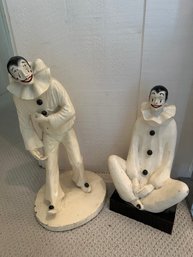 (2) Ceramic Clown Statues (H) Austin Productions, INC 1979