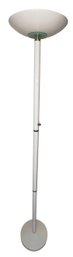 White Metal UFO Style Adjustable Brightness Floor Lamp Works! (BR1)