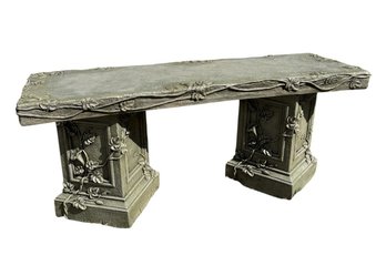 Earthy Green Outdoor Garden Bench (G)