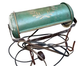 Old Painted Toleware Hanging Headboard Lamp (GL)
