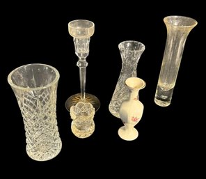 Glass Flower Vases And Candle Holders