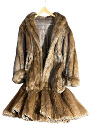 Genuine Brown Mink Fur Coat