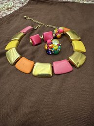 Multicolor Necklace With 2 Earring Options