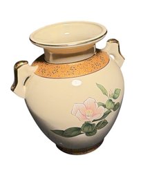 Japanese Ceramic Floral Bird Vase