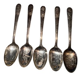 WM Rogers Presidential Commemorative Spoons 5pc