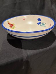 Italian  Solimene Vietri Stoneware Decorative Bowl