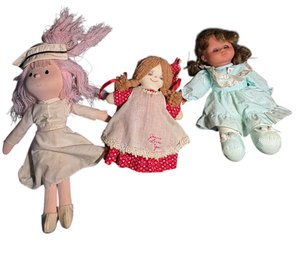 Jesus Loves You Doll And Assorted Dolls 3 Pc