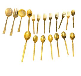 Gold Toned Utensil Set 19 Pc