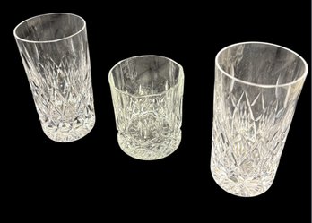 Solid Crystal Drinking Glasses 3 Pc