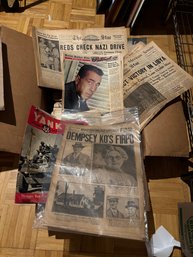 Newspapers From 1940s And 1960s-includes The Star And Boston Globe Magazines