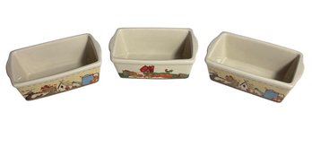 Nantucket Small Ceramic Loaf Pans 3pc (K)