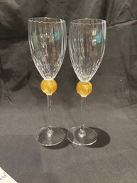 2 Manhattan By Union Street Claret Wine Glasses-signed