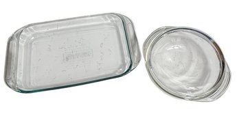 Pyrex Glass Casserole Dish 2pc (K)