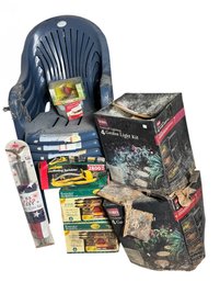 Toro Cordless Trimmer, Plastic Outdoor Chairs, Garden Lighting & Assorted Items (B)