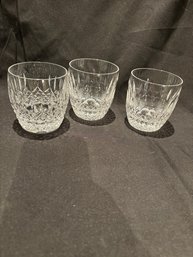 3 Colleen Old Fashioned Glasses By Waterford