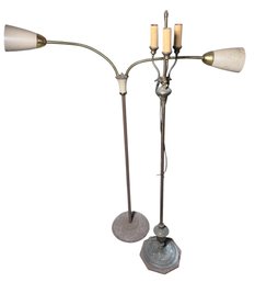 Old Standing Floor Lamp Pair (B)