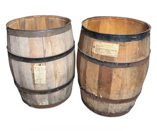 Old Wooden Barrel Pair (B)