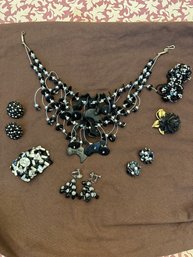 Black And Rhinestone Lot