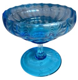 Aqua Blue Pedestal Compote (K)