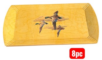 Hasko Ducks In Flight Wooden Lap Tray 8pc (E)
