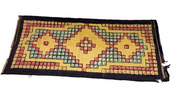 Antique Hand Knotted Geometric Floor Rug (LR)