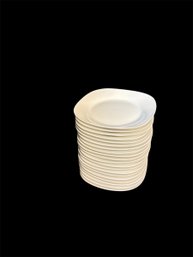 Crate And Barrel Small Porcelain Serving Plate Set 20pc