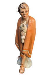 Goebel Shepherd Boy Holding Lamb Figurine
