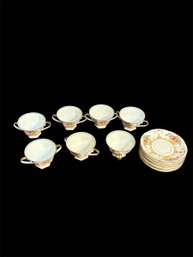 Epiag Floral Tea And Saucer Set 14 Pc