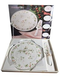 Royal Bone China Strawberry Field Cake Set (B)