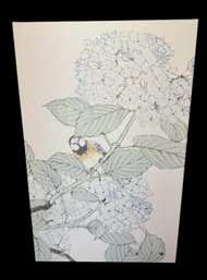 Bird In Flowers Wall Art Print On Canvas