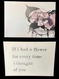 Flowers & Love Canvas Wall Art Print Pair