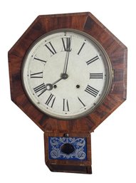 E.N. Welch 19th Century Octagonal School House Clock (LR)