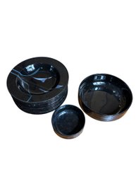 Mikasa Galleria Opus Black Soup And Serving Bowls 14pc