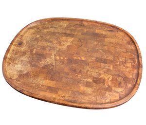 MCM Dansk Staved Teak Serving Board (LR)
