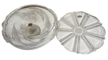 Mikasa Crystal Glass Footed Cake Stand & Plater (B)