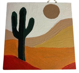 Desert Sunset Canvas Painting (B)