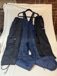 Womens Small/Petite Snow Pants (2) And Bib Pants (1)