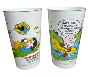 Peanuts Camp Snoopy Plastic Cup Pair (LR)