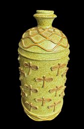 Green & Gold Dragonfly Vase