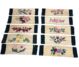 Hand Hooked Floral Stair Treads 10pc (LR)