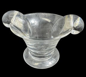 Steuben Art Glass Double Scroll Handle Dish