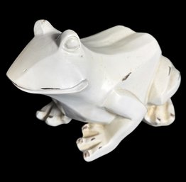 White Frog Sculpture