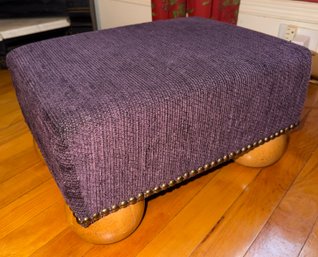 Purple Upholstered Footstool Ottoman