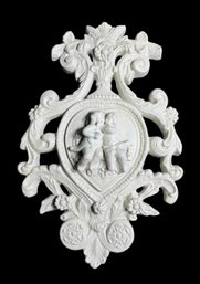 White Cherub Hanging Wall Plaque