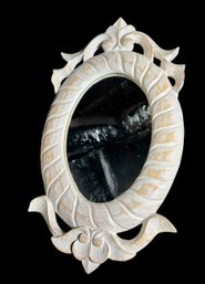 Ornate White Wall Mirror