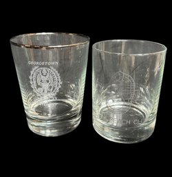 Georgetown University & The Beach Club Rocks Glass Pair