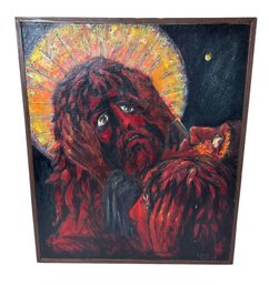 Ned Fish Jesus Christ Original Painting On Canvas (DR)