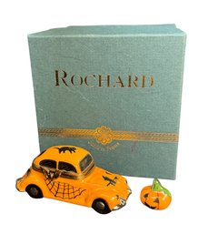 Limoges Halloween Car Trinket Box & Pumpkin
