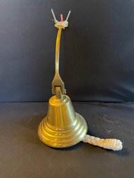 Brass Ships Bell With Wall Mount    (Rr)